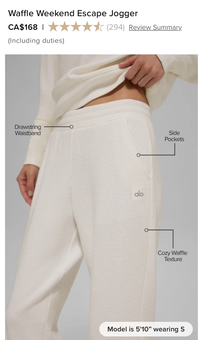 ALO Waffle Weekend Escape Set - Ivory image indicator(7)