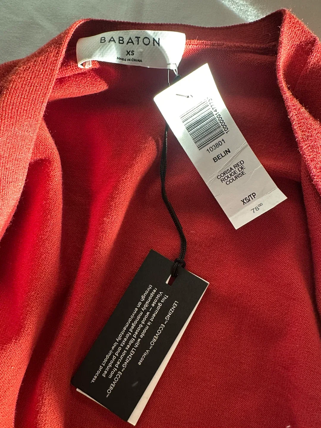 Babaton Belin Cardigan - XS - Orsa Red image indicator(6)