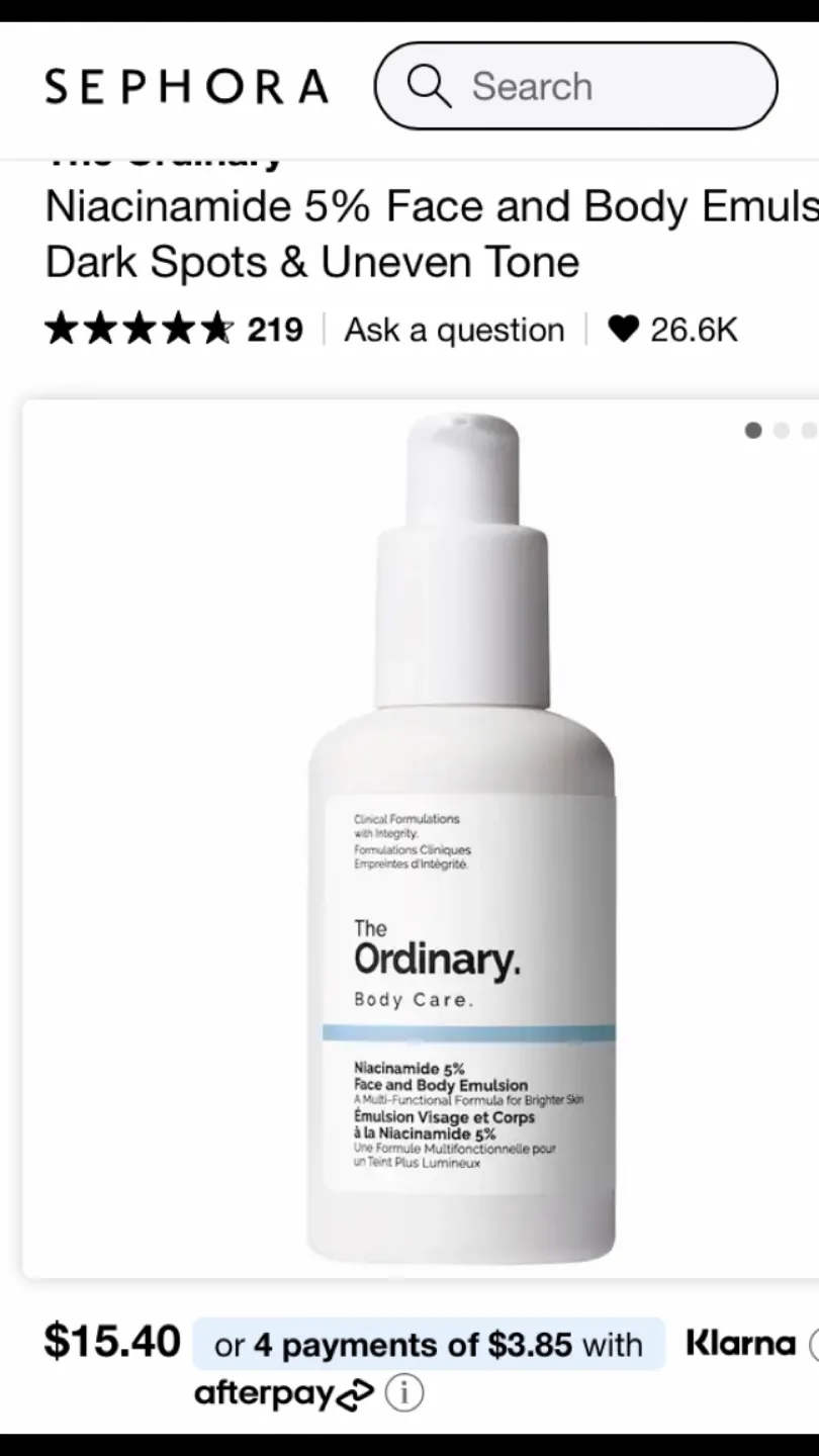 ‘The Ordinary’ Emulsion NIACINAMIDE 5% Face & Body image indicator(9)