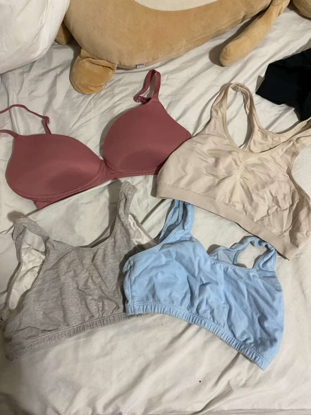Assorted Bras - Pink, Beige, Grey, Blue thumbnail