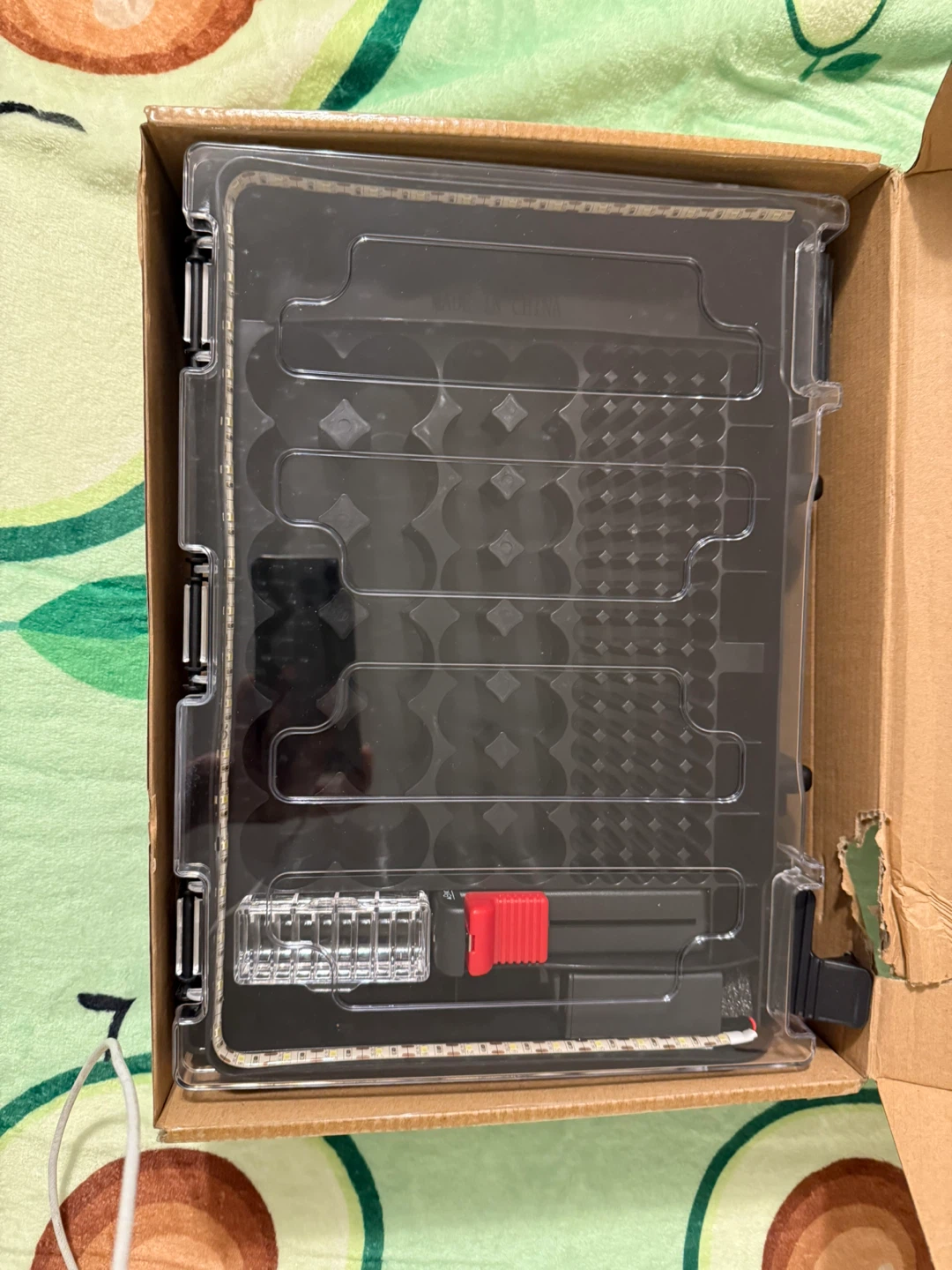 Tenergy Battery Organizer Case with LED Light