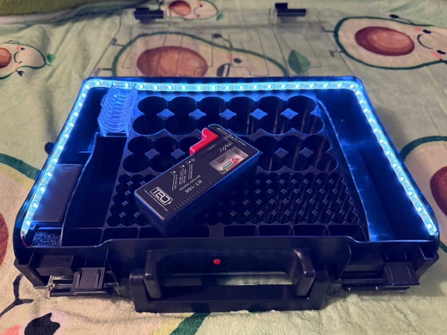 Tenergy Battery Organizer Case with LED Light - photo 3