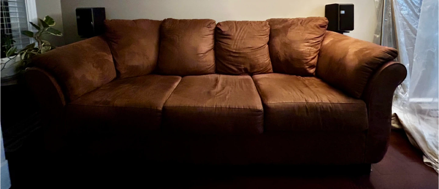 Brown Love Seat Sofa Set - photo 3