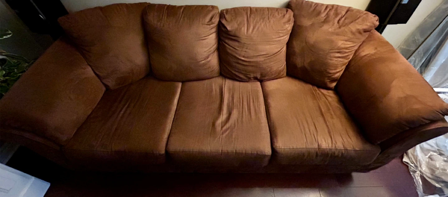 Brown Love Seat Sofa Set - photo 4