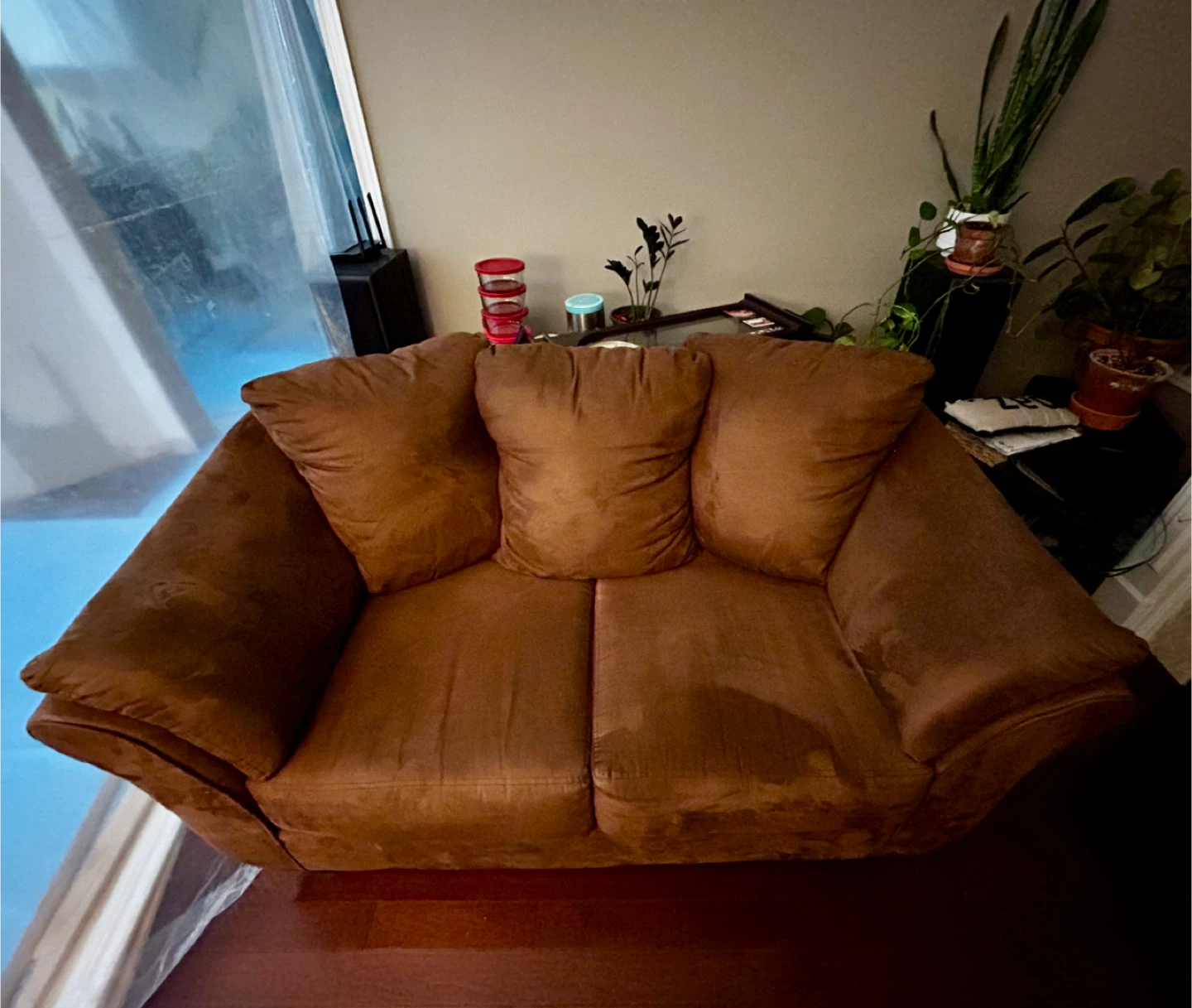 Brown Love Seat Sofa Set
