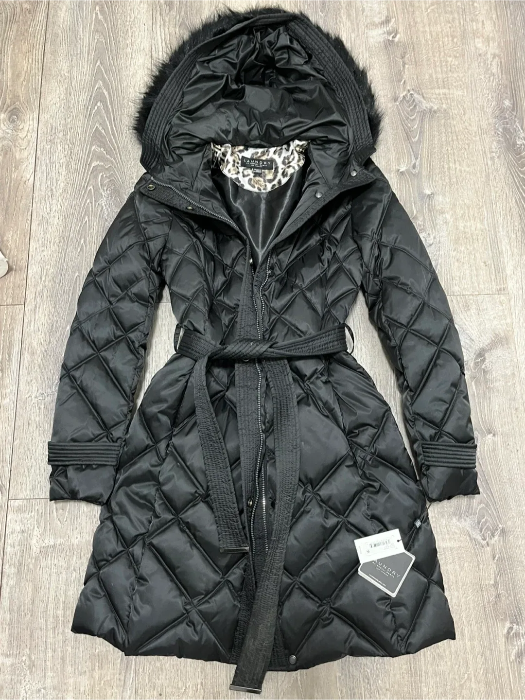 Laundry by Shelli Segal Black Puffer Coat