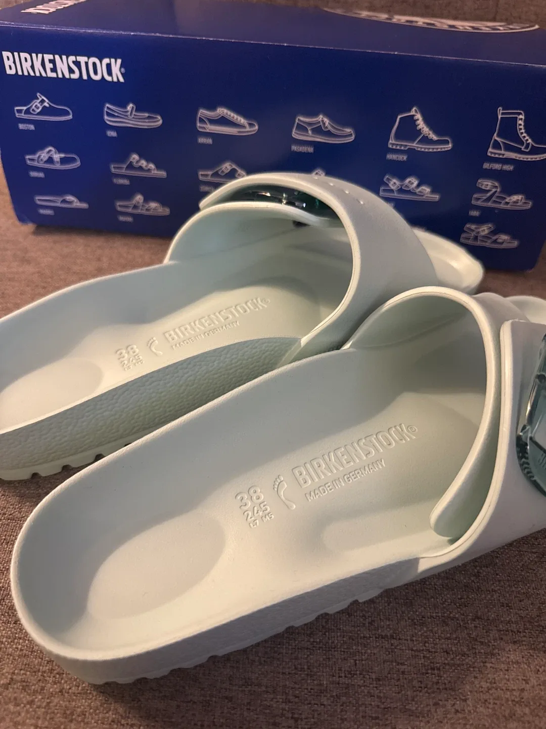 Birkenstock Madrid Big Buckle EVA Surf Green Size US L7/M5 image indicator(4)