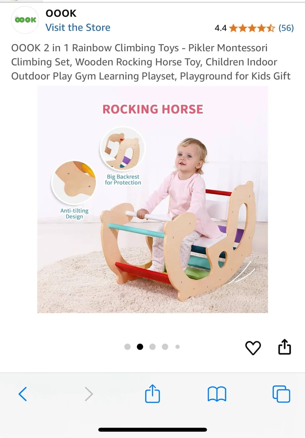 OOOK 2-in-1 Rainbow Climbing Toys image indicator(2)