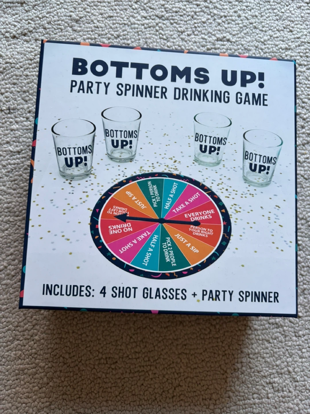 Bottoms Up! Party Spinner Drinking Game