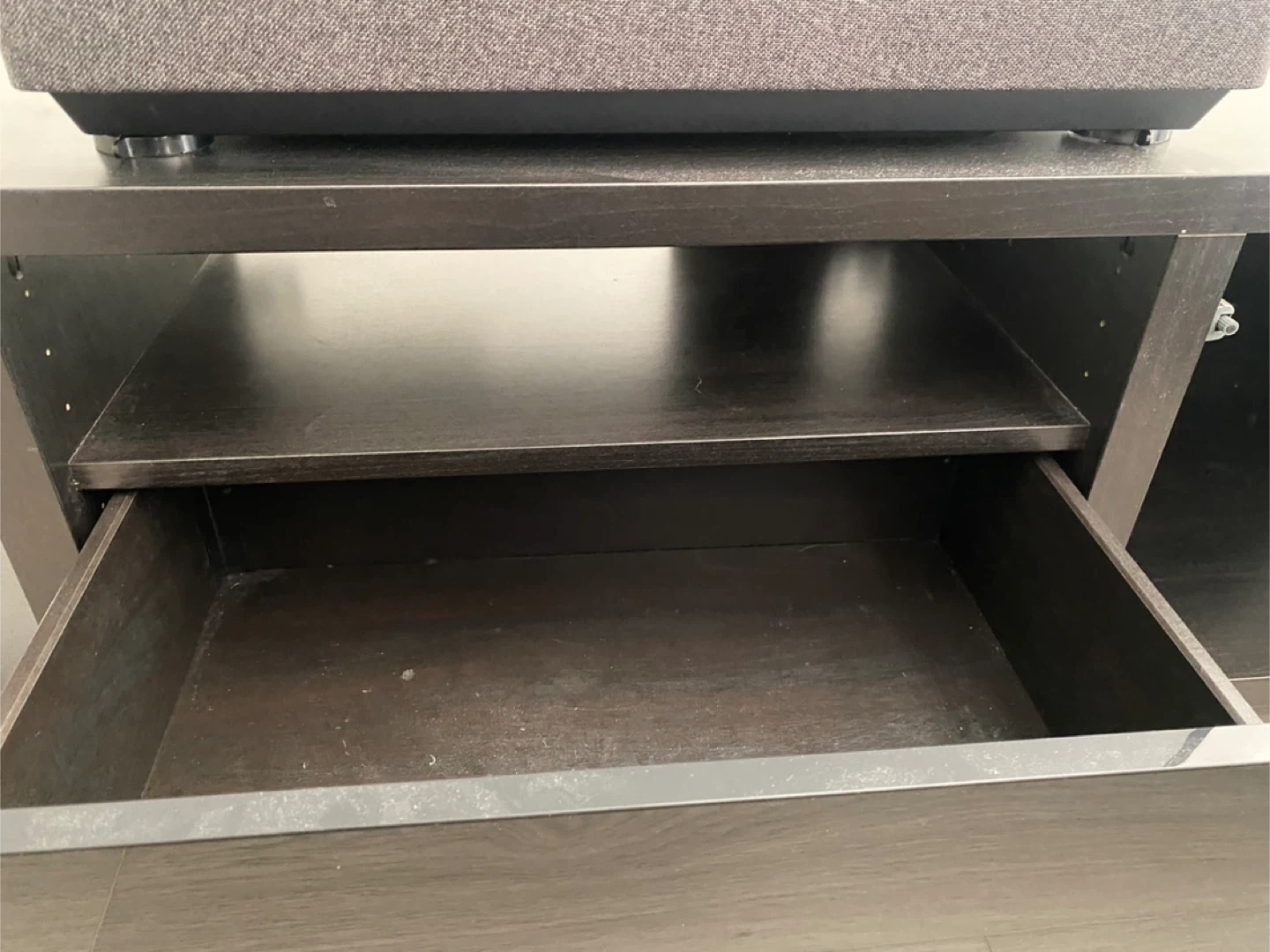 Black TV Stand with Glass Doors - photo 5