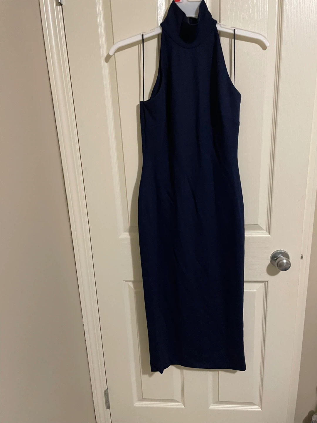 Ronny Kobo Navy Blue Halter Dress - Size L