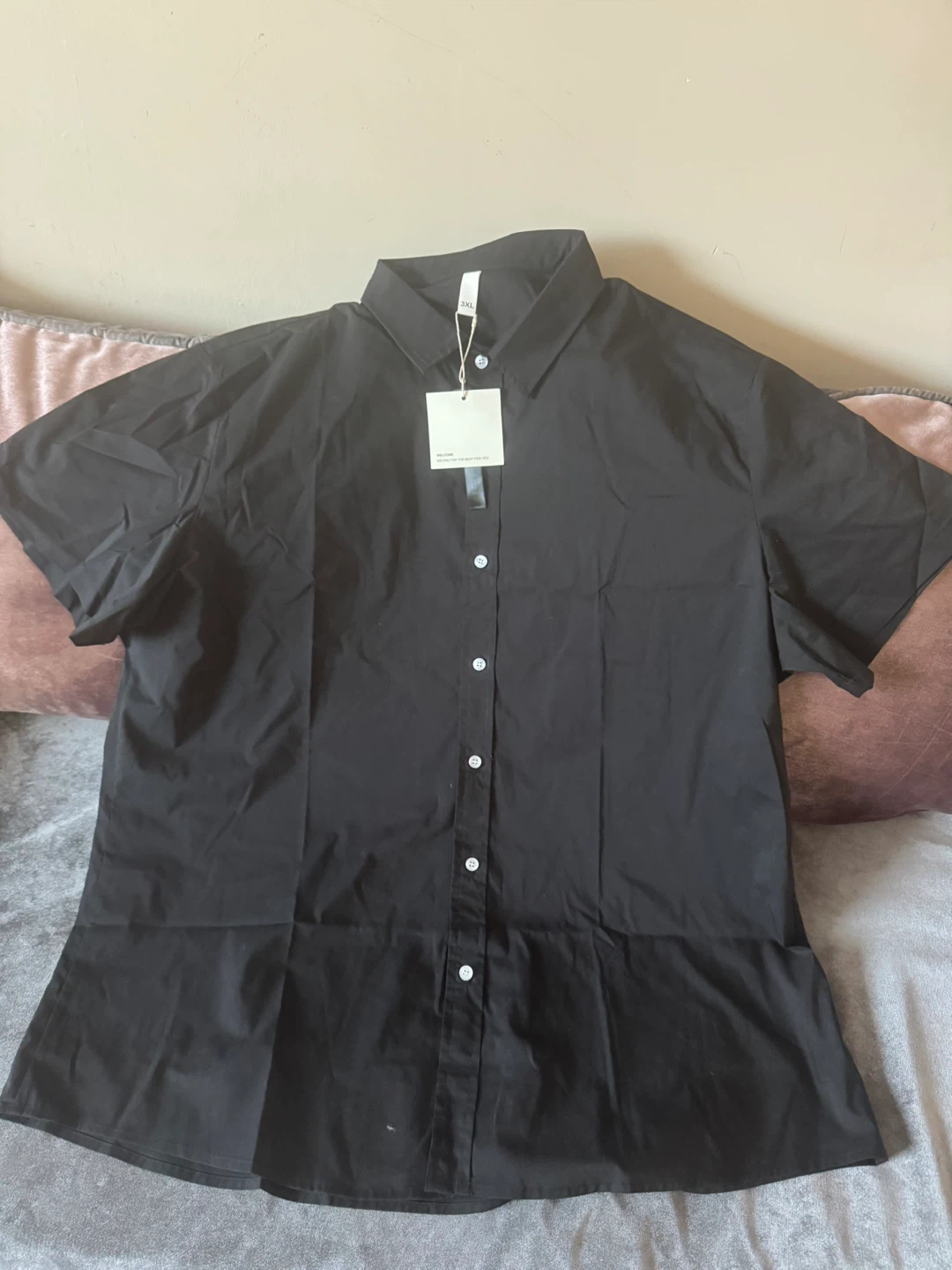 Black Button-Down Shirt - Size 3XL - photo 2
