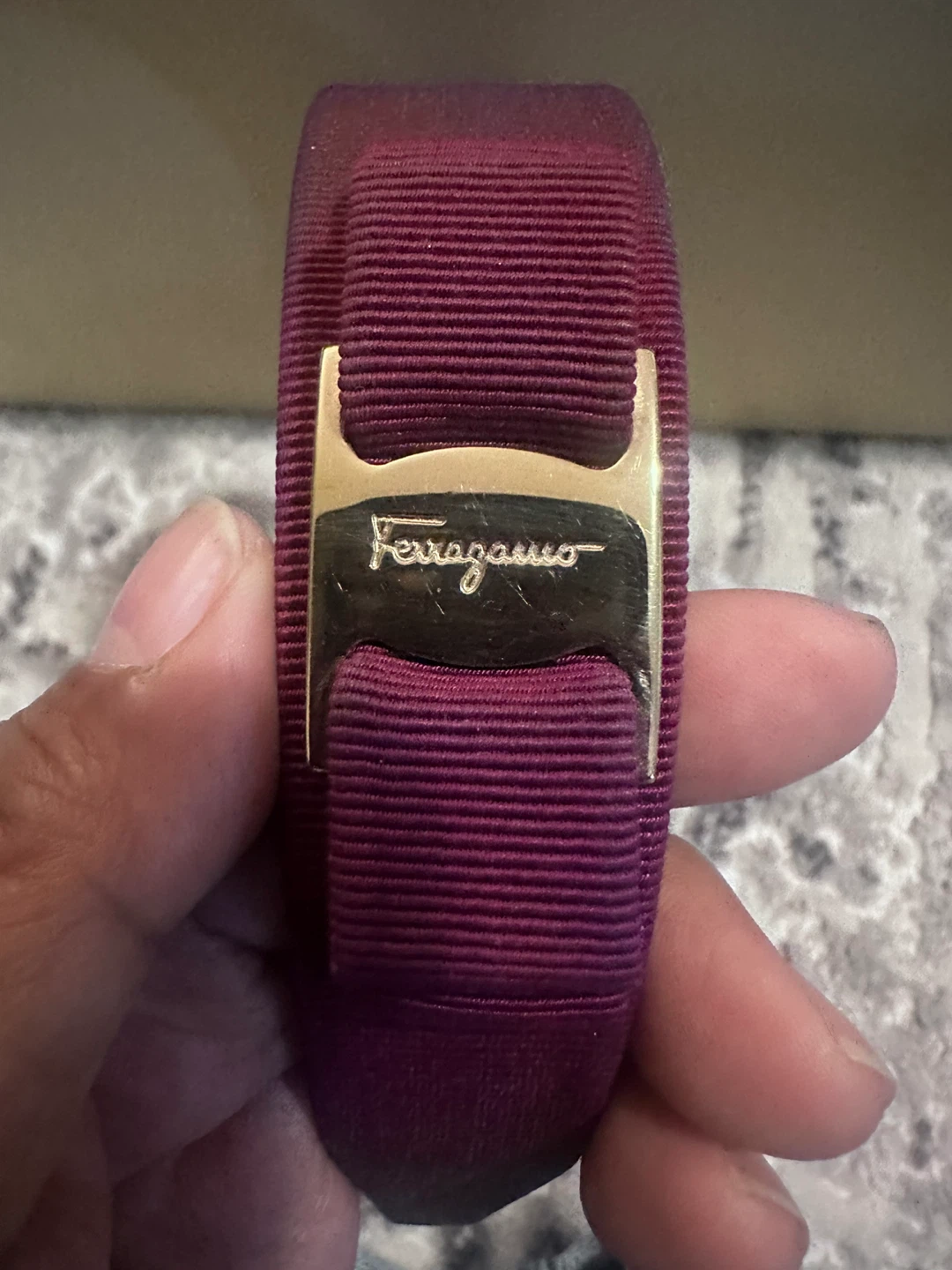 Salvatore Ferragamo Burgundy Headband - photo 2