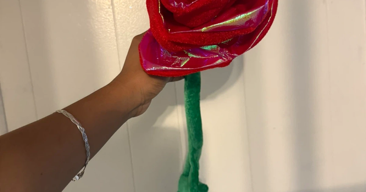 Red Roses Plush Red Plush Rose | No sounds, light up or with sound! | Karrot