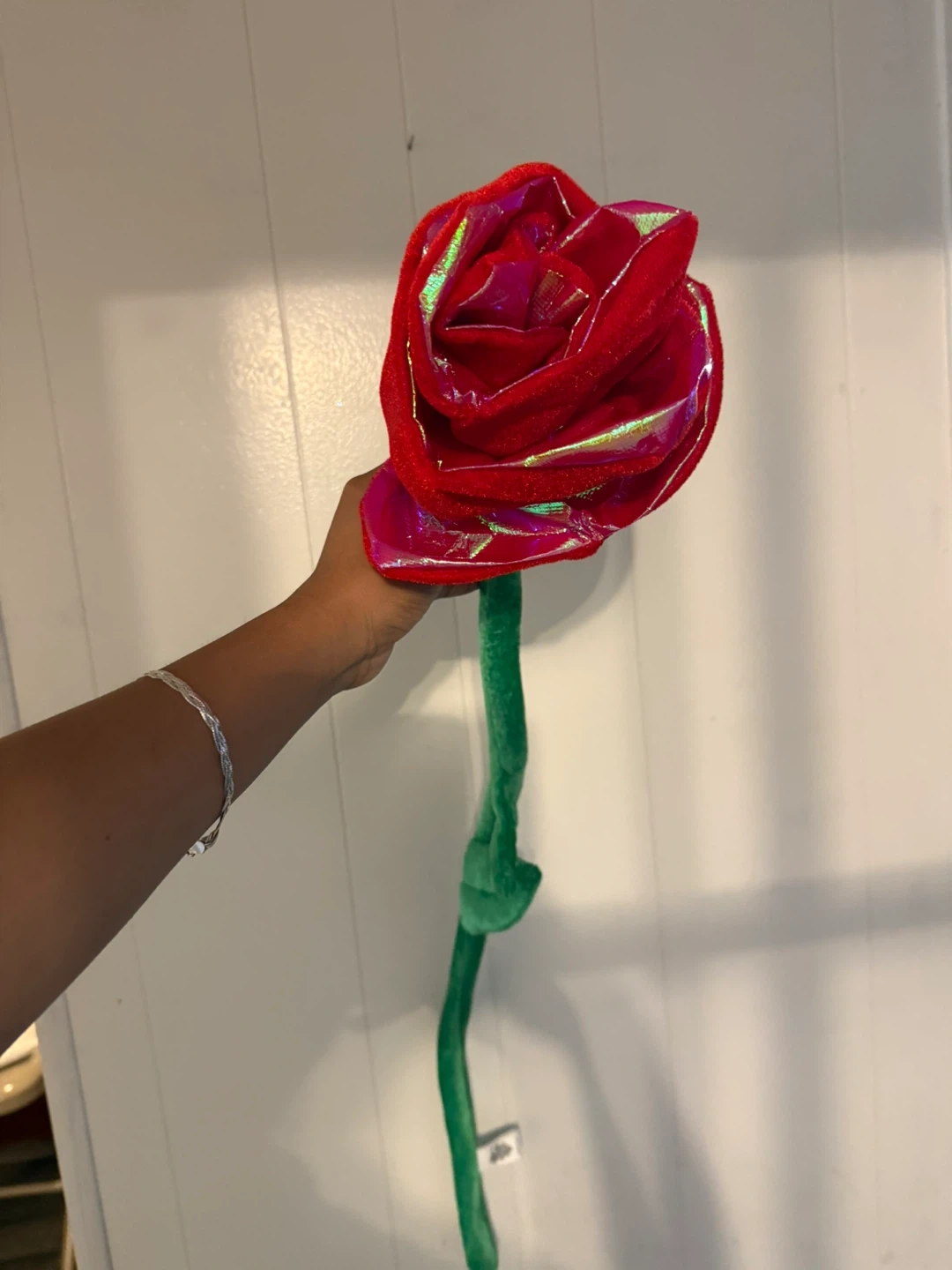 Red Plush Rose | No sounds, light up or with sound! | Karrot
