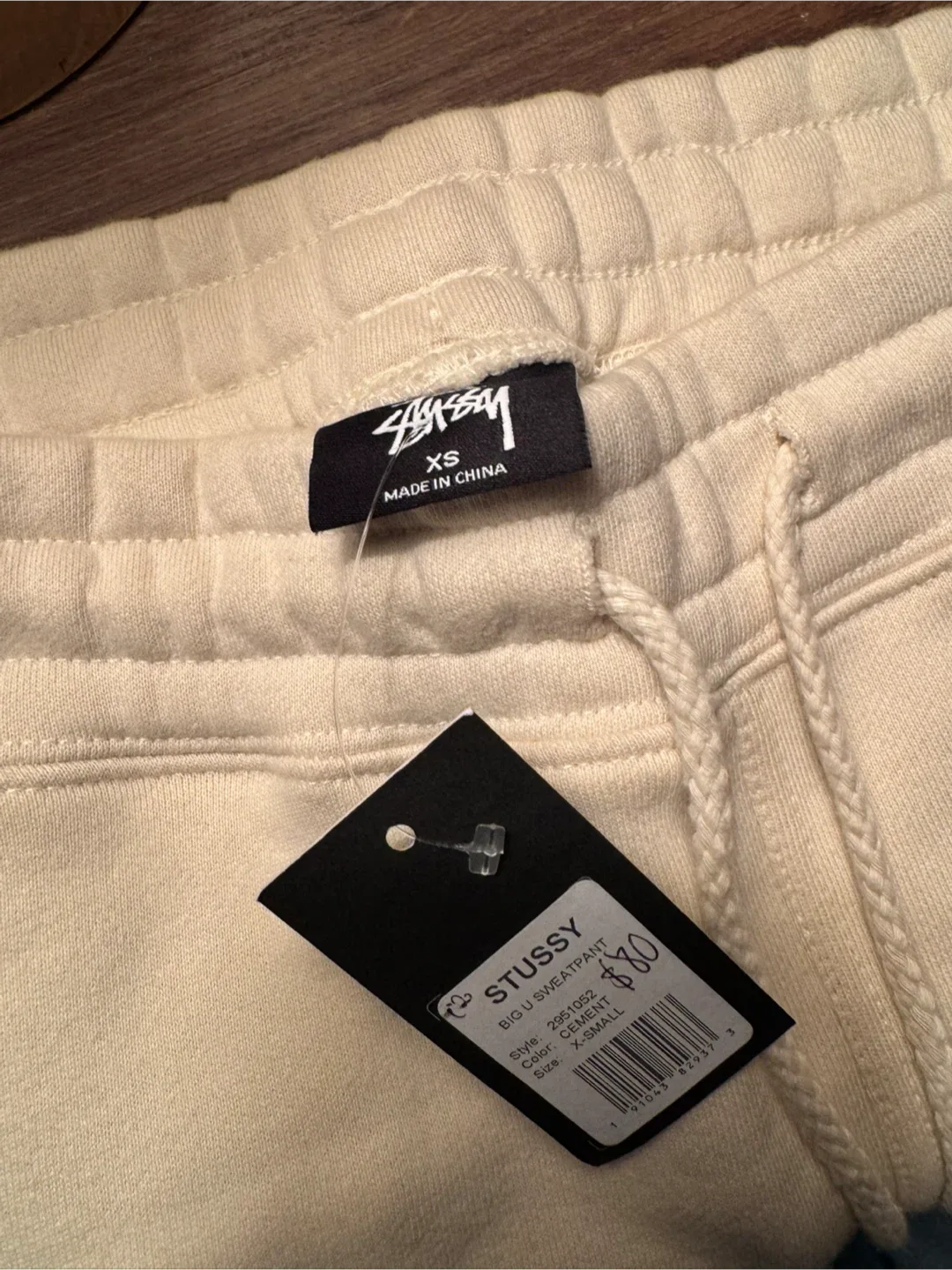 Women’s Stussy Big U Sweatpants - XS - Cream thumbnail