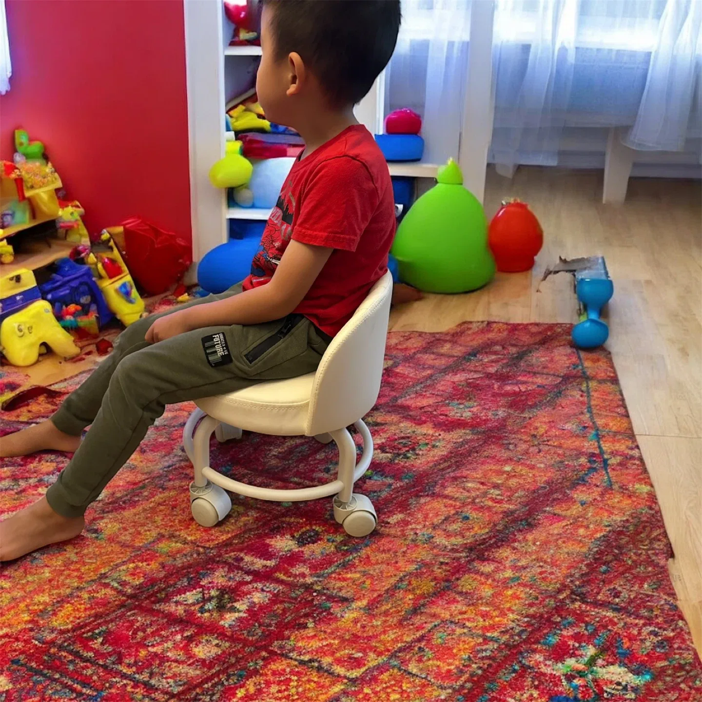 Kids Adjustable Swivel Desk Chair - Like New! image indicator(2)