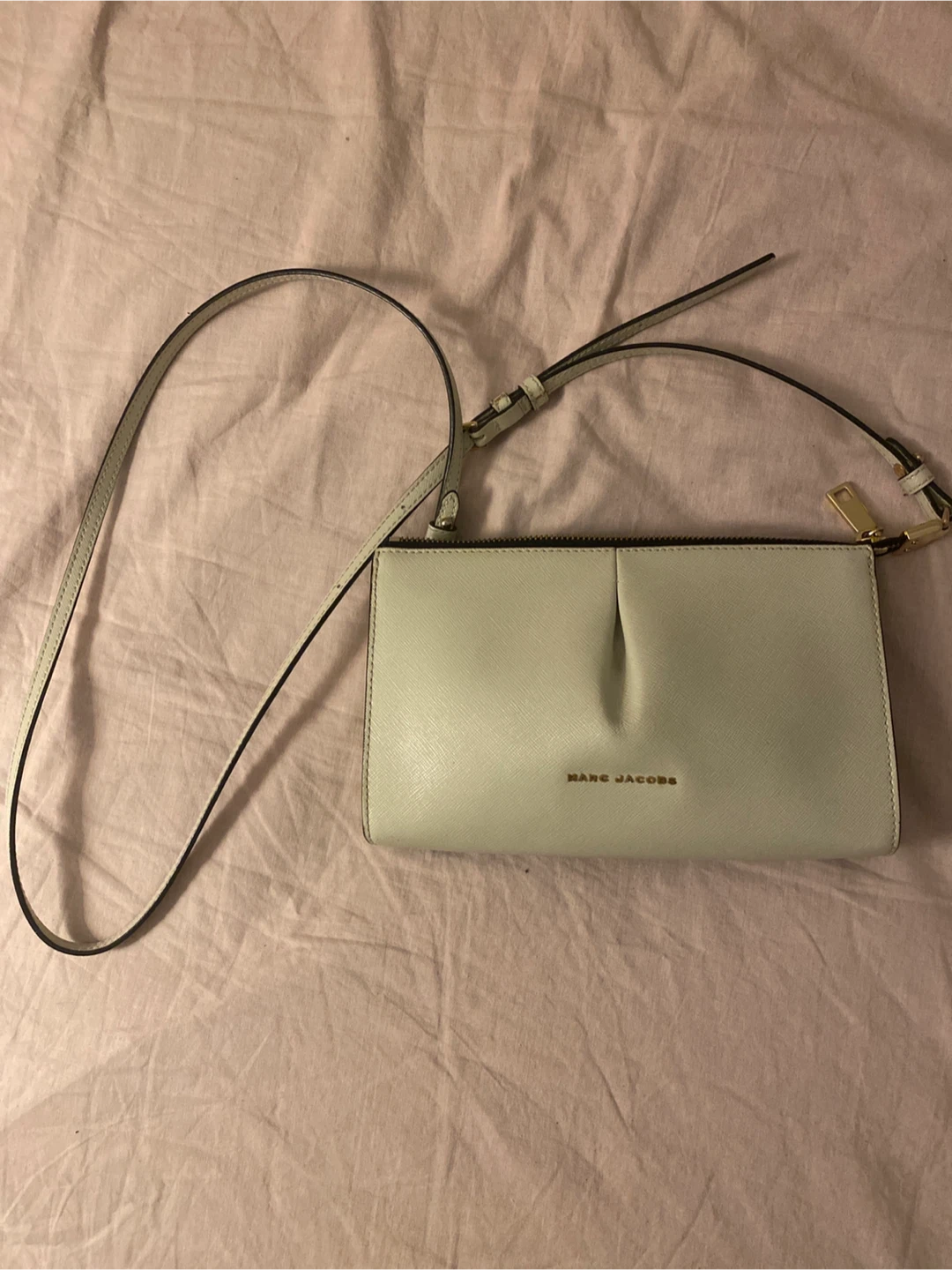 Marc Jacobs Cream Leather Crossbody Bag