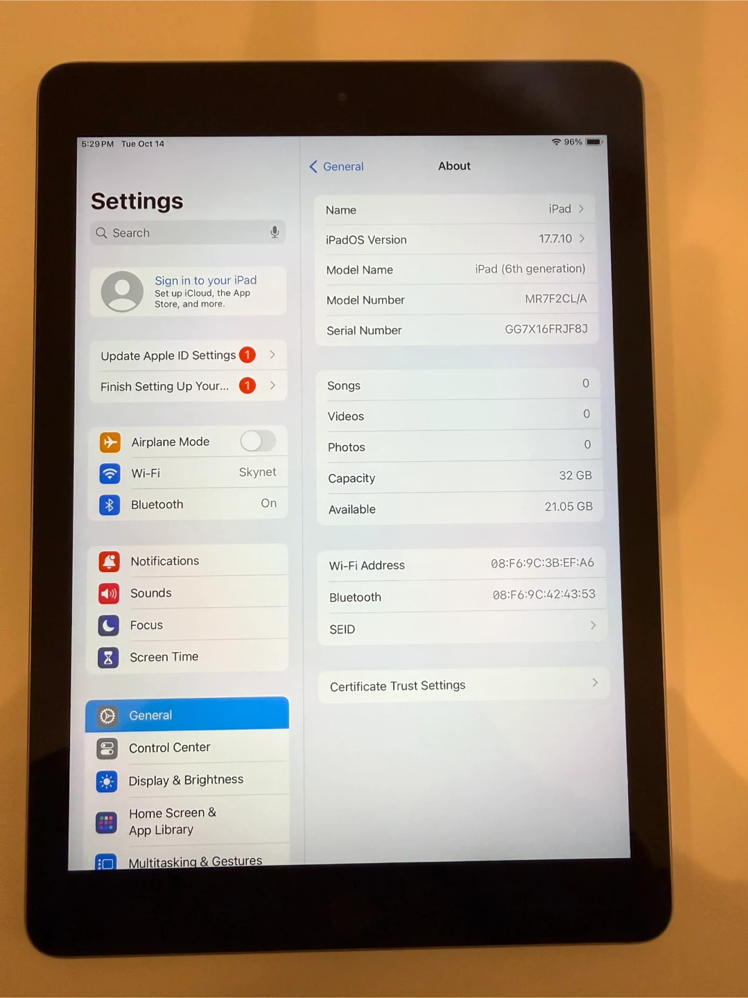 IPAD 6 SERIES 32GB UNLOCKED 9/10 CONDITION $130 FIRM - photo 3