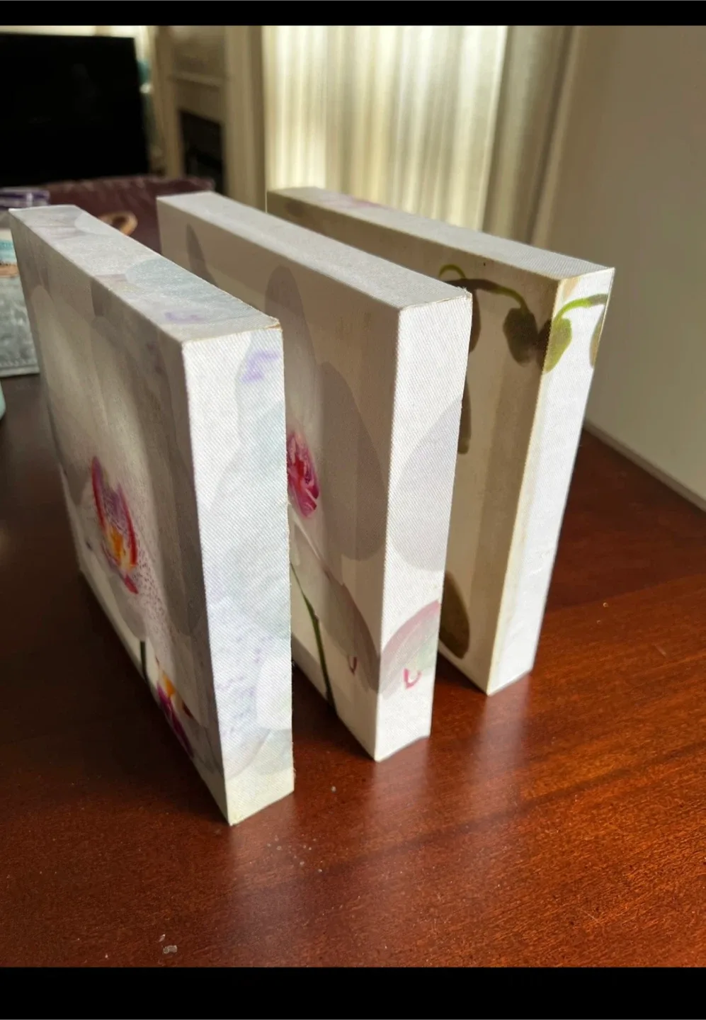 Orchid Floral Canvas Wall Art - Set of 3 image indicator(3)