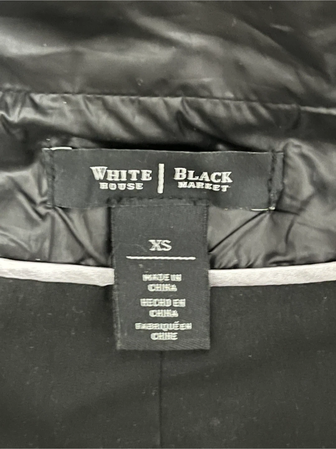 White House Black Market Black Quilted Hooded Vest - XS - photo 4