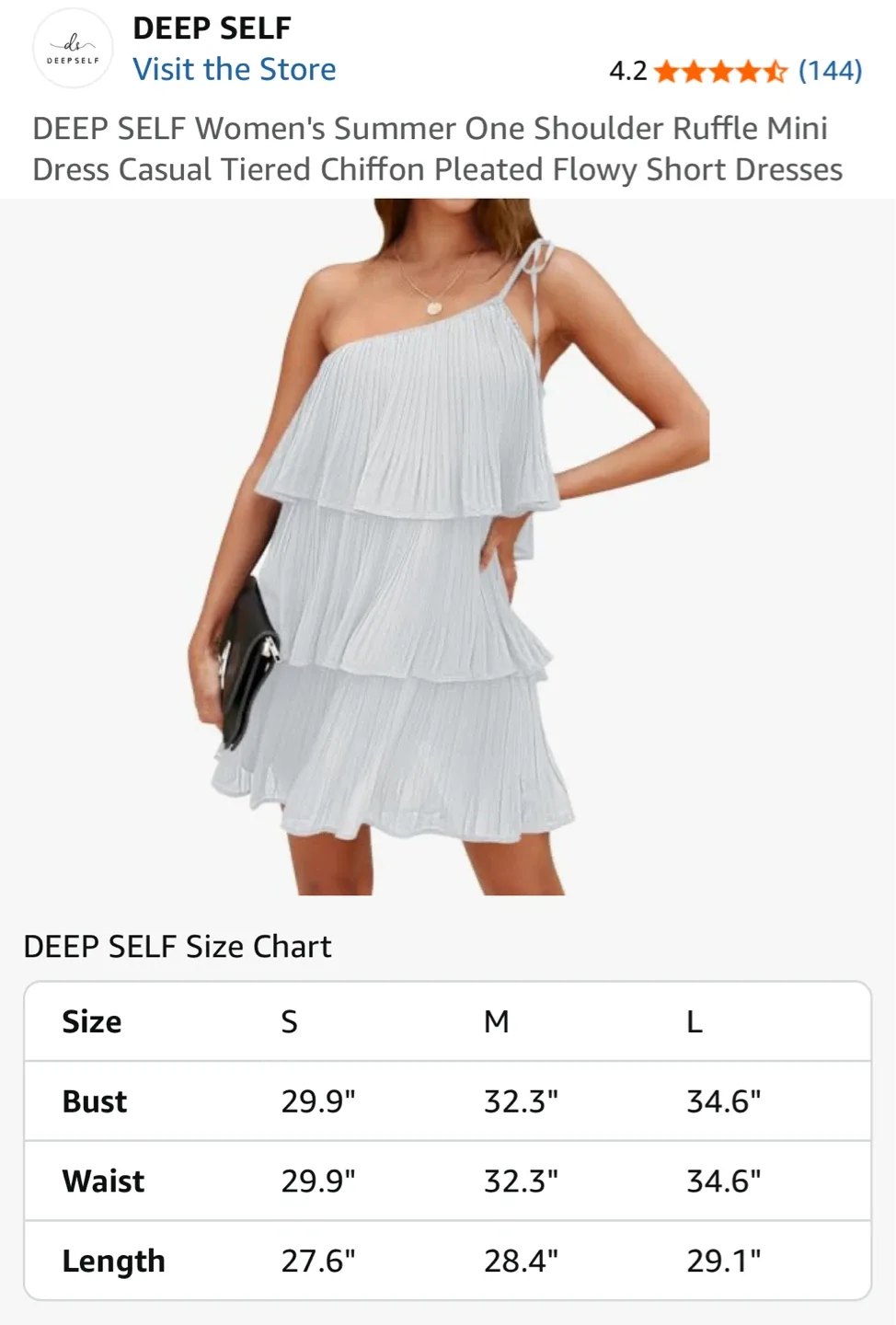 Brand new One Shoulder Ruffle Mini Dress image indicator(3)