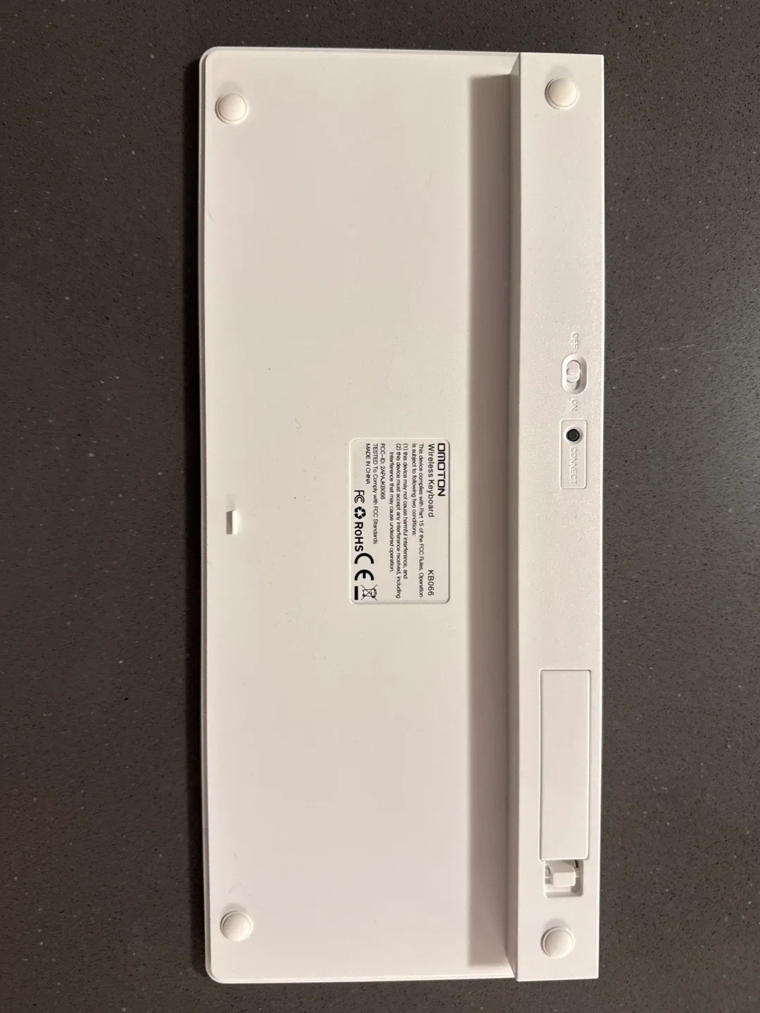 OMOTON KB066 Wireless Keyboard - Silver/White image indicator(3)