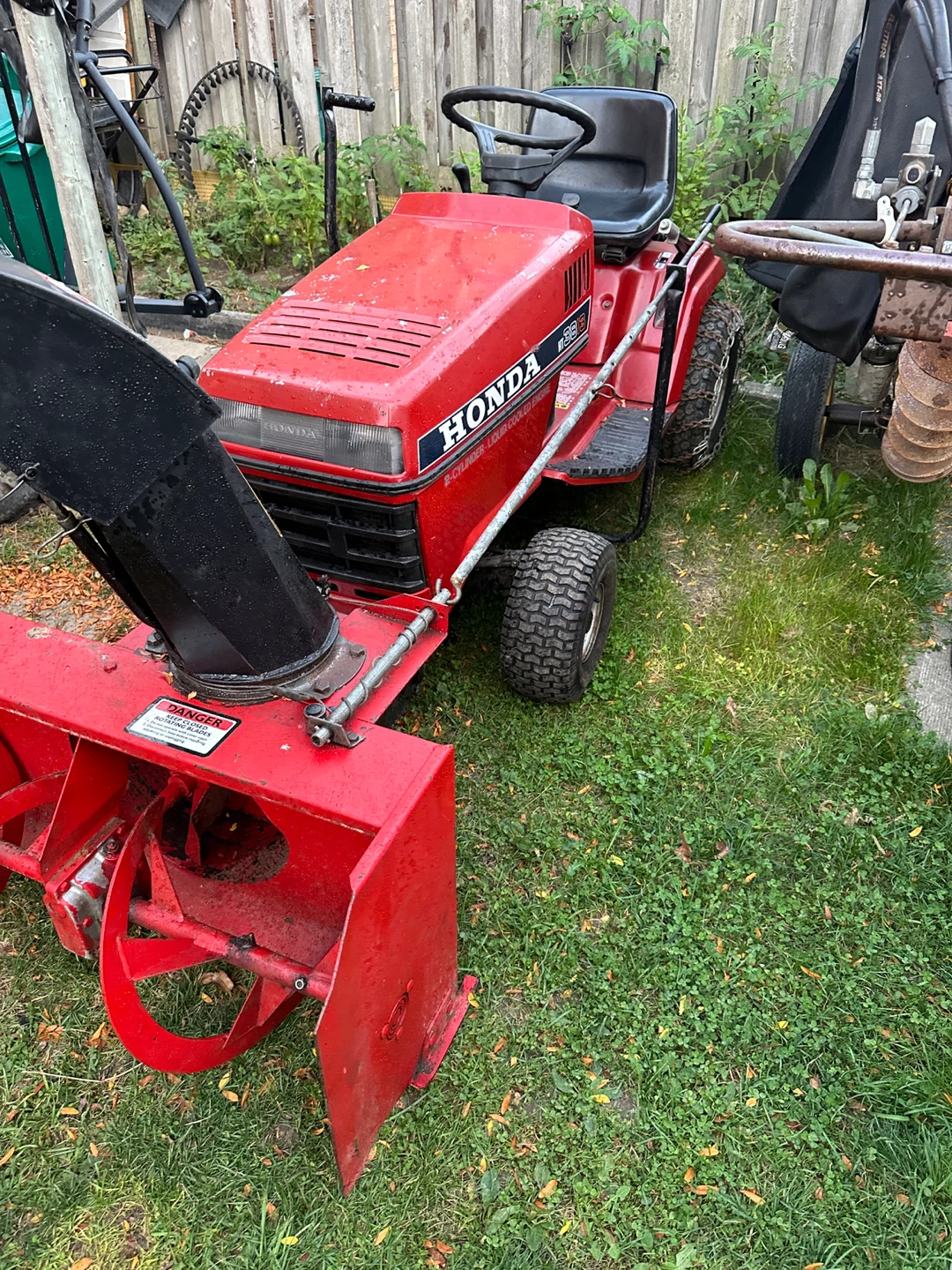 Honda HT3813 Riding Lawn Mower with Snowblower