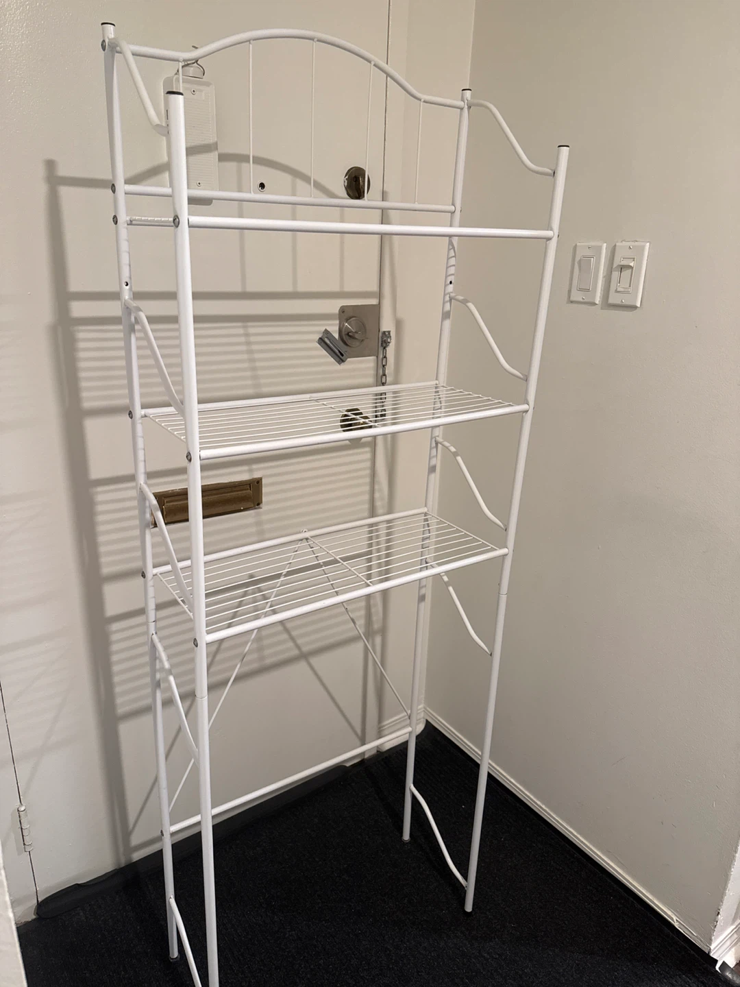 White Over-the-Toilet Storage Shelf - photo 2