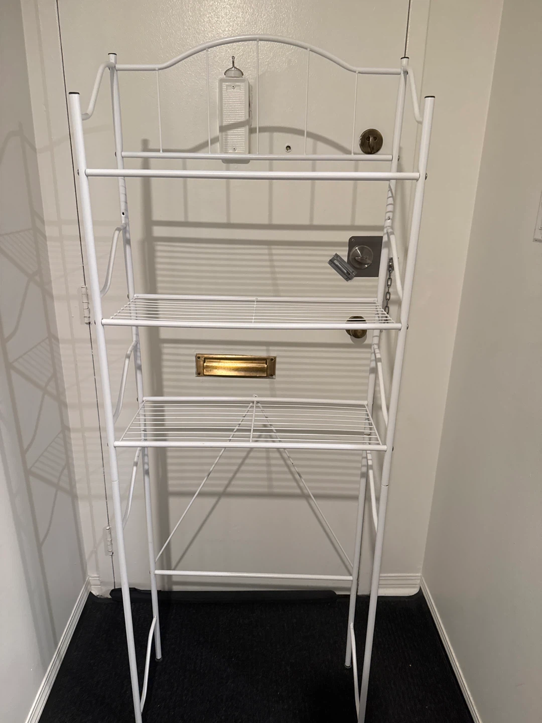 White Over-the-Toilet Storage Shelf
