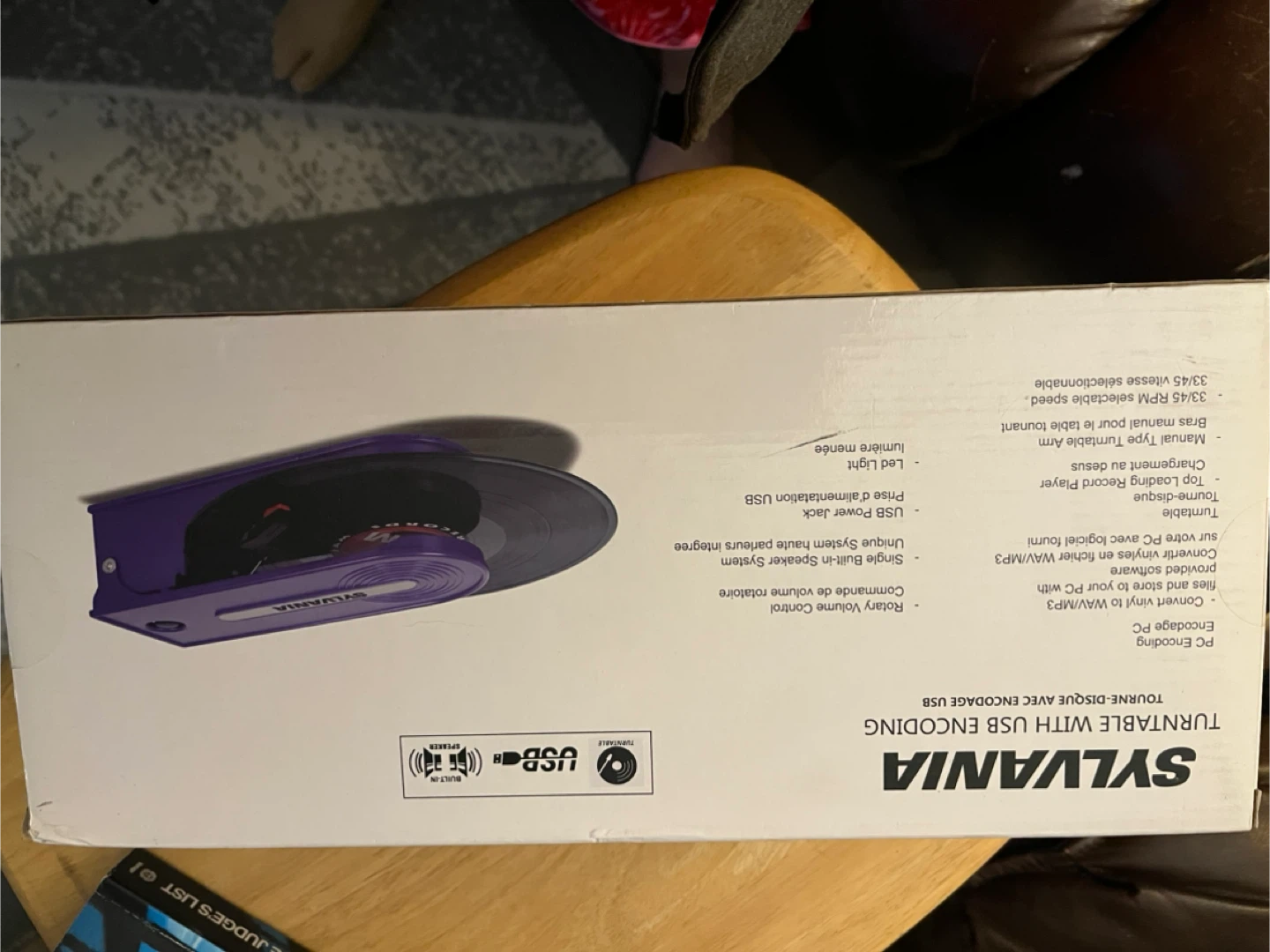 Sylvania Turntable with USB Encoding - Purple - photo 2