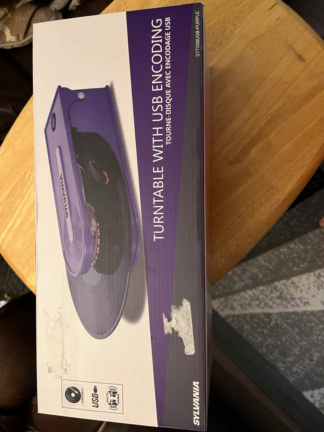 Sylvania Turntable with USB Encoding - Purple