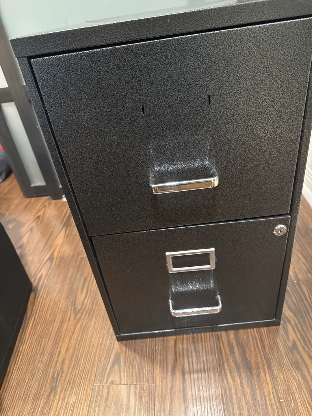 Black Two-Drawer Filing Cabinet