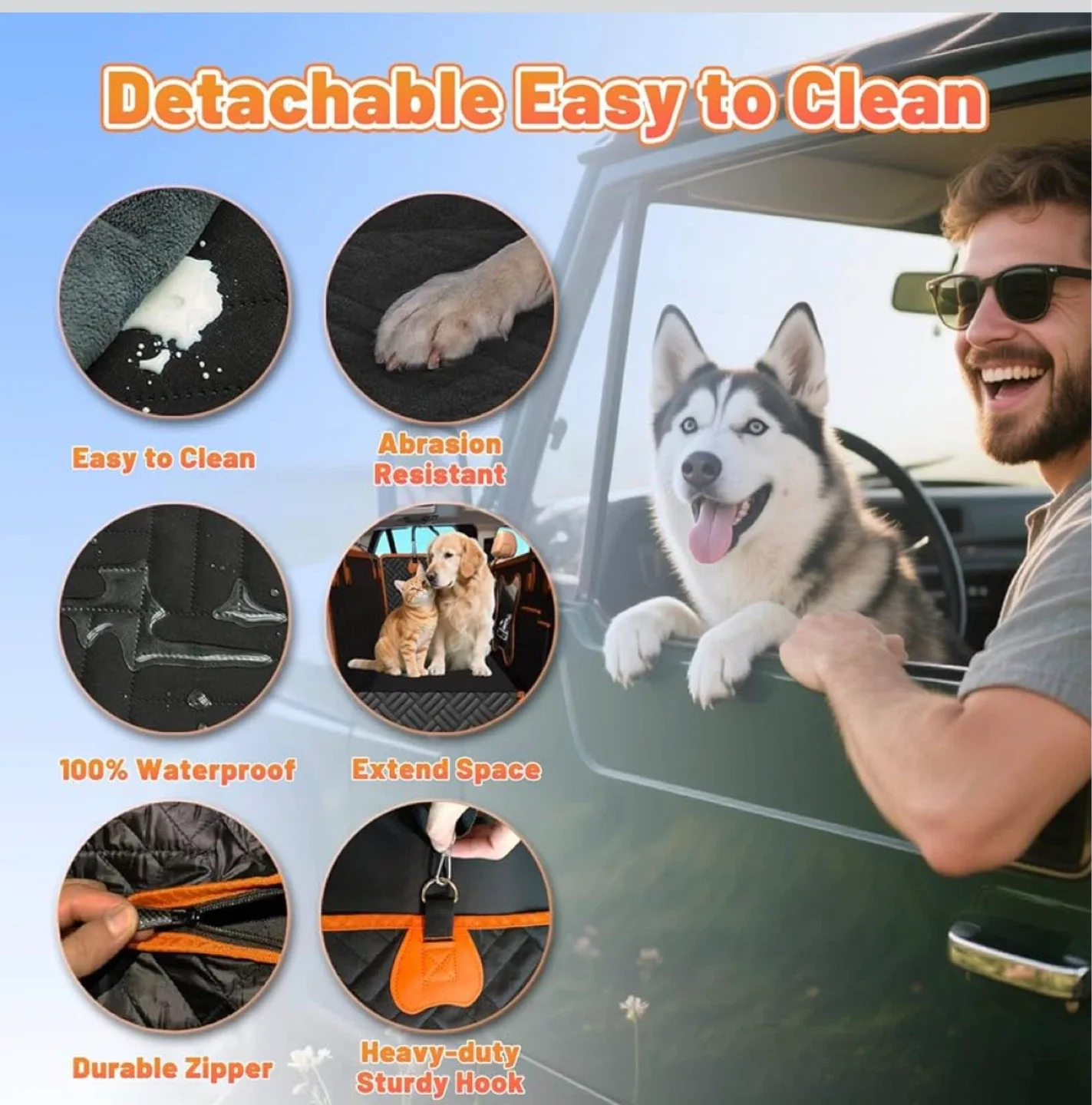 Waterproof Pet Car Seat Cover - NEW! Same Day Availability image indicator(5)