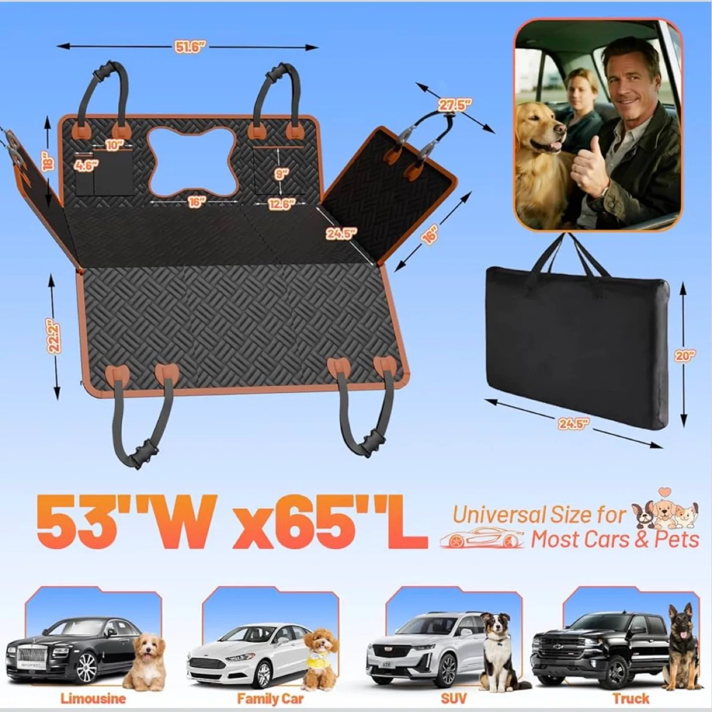 Waterproof Pet Car Seat Cover - NEW! Same Day Availability image indicator(6)