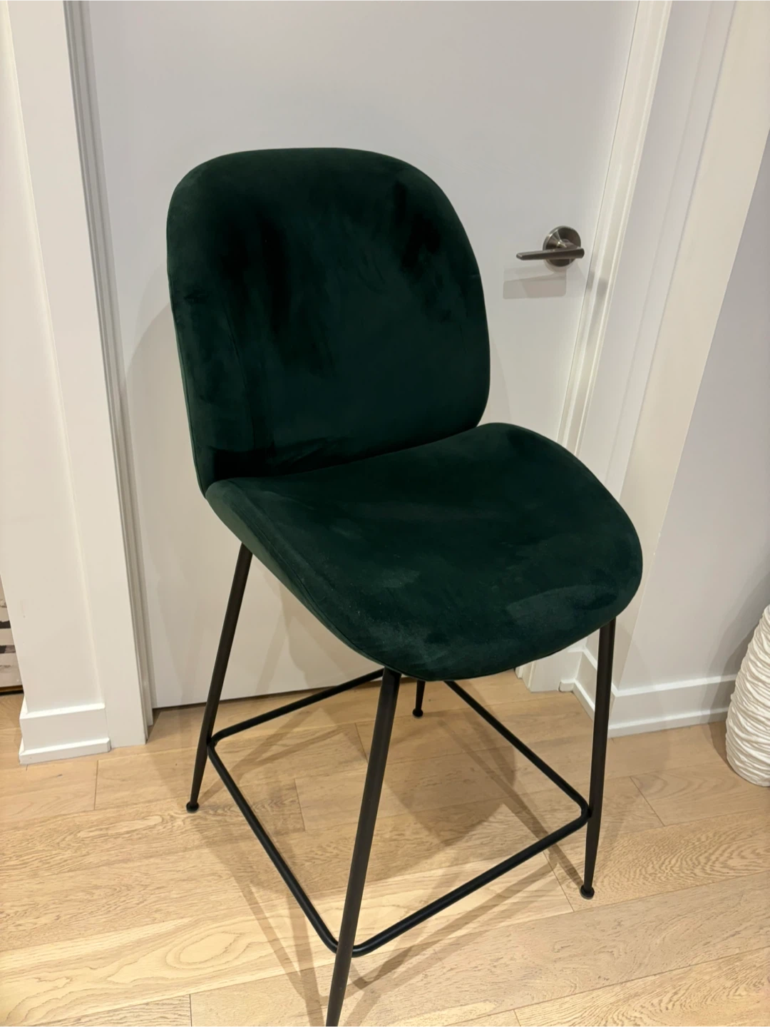 Green Velvet Bar Stool - photo 3
