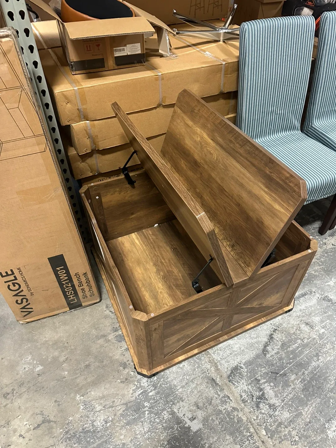 VASAGLE Shoe Bench with Storage image indicator(2)