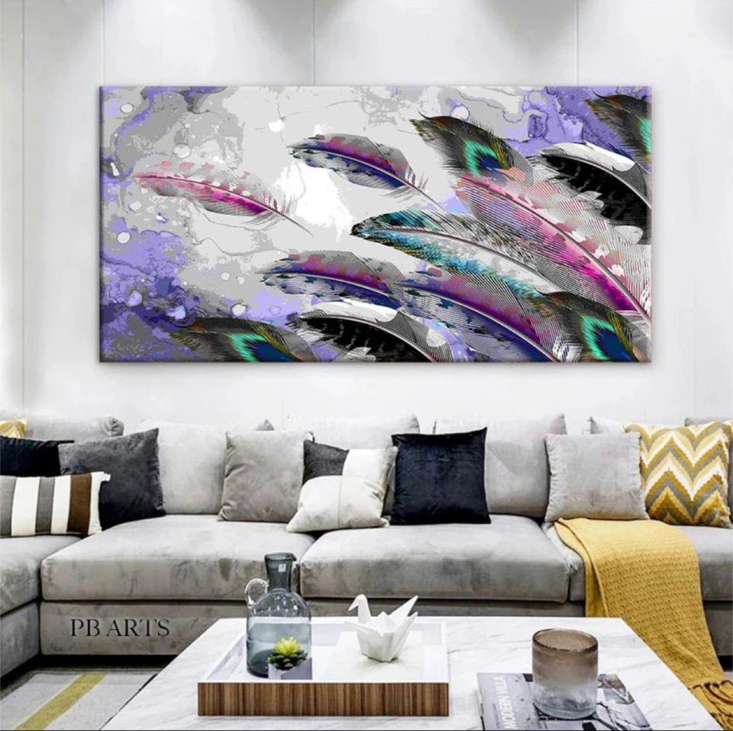 PB Arts Feather Wall Art
