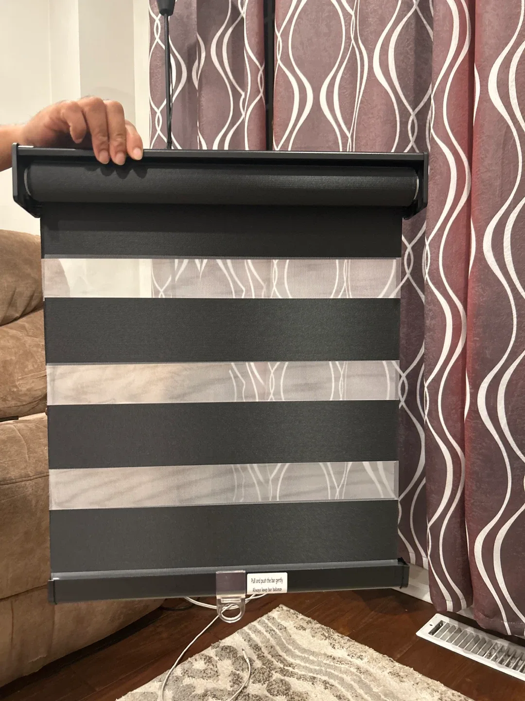 Zebra Blinds,Roller Blinds for Windows,Custom Size Dual Layer image indicator(3)