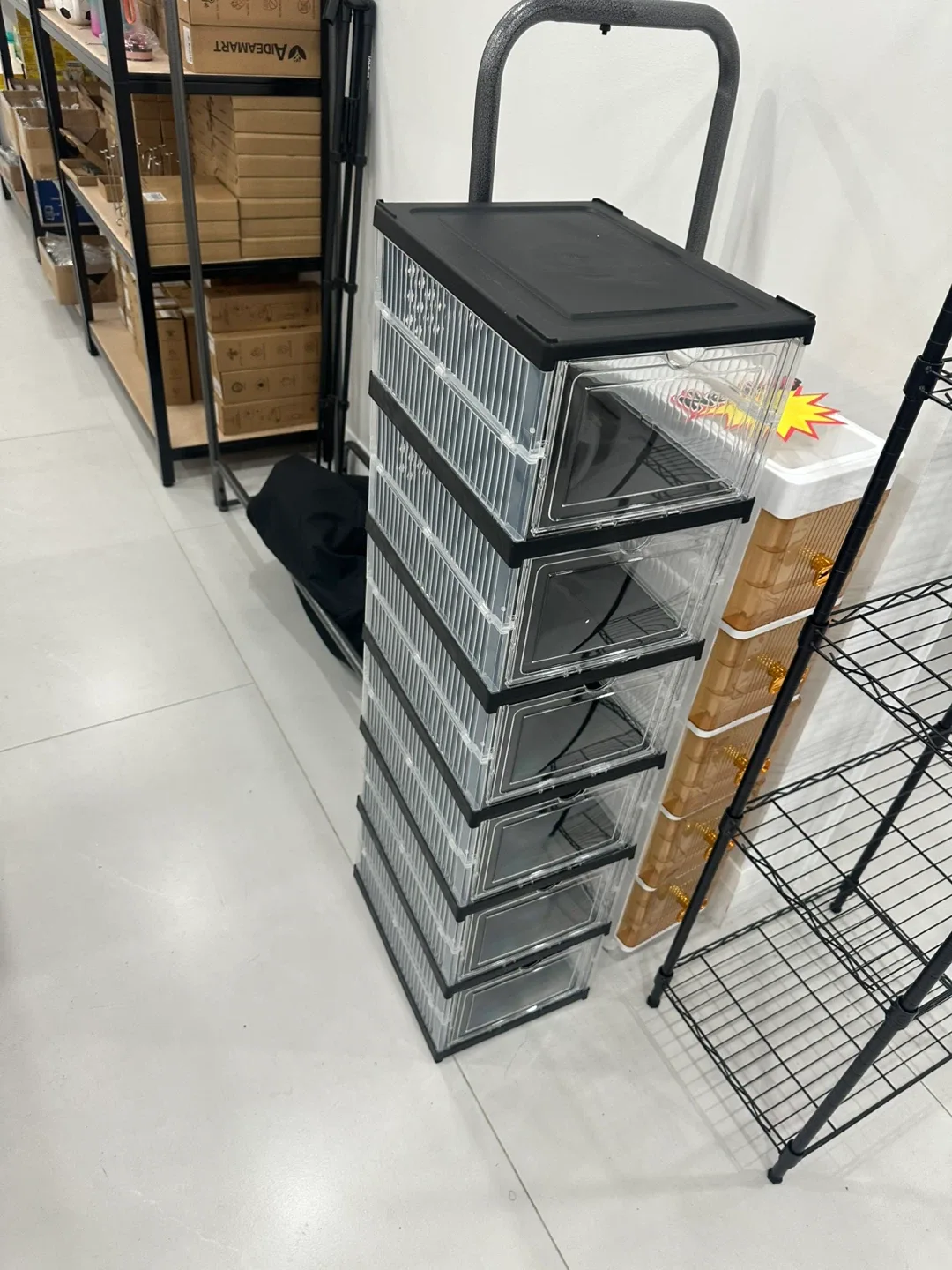 New Clear Black Stackable Storage Drawer image indicator(2)