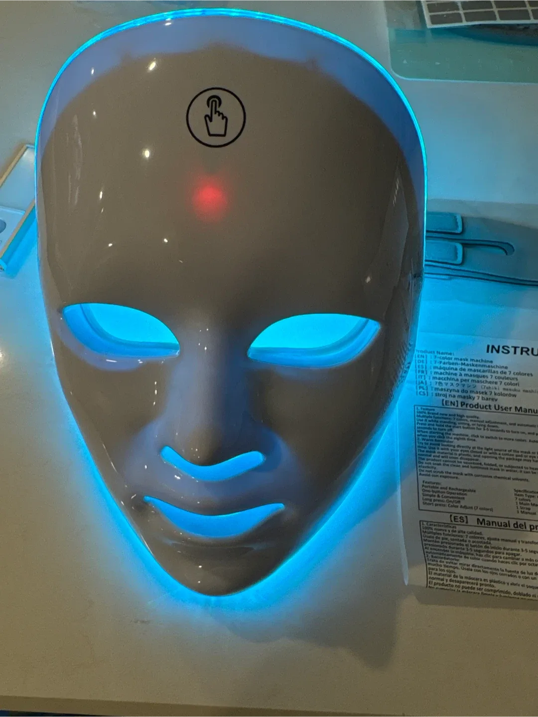 7-Colour LED Light Therapy Facial Mask image indicator(7)