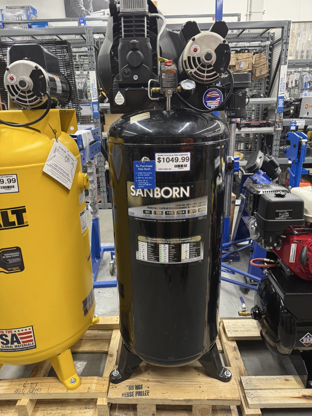Sanborn 60-Gallon Air Compressor