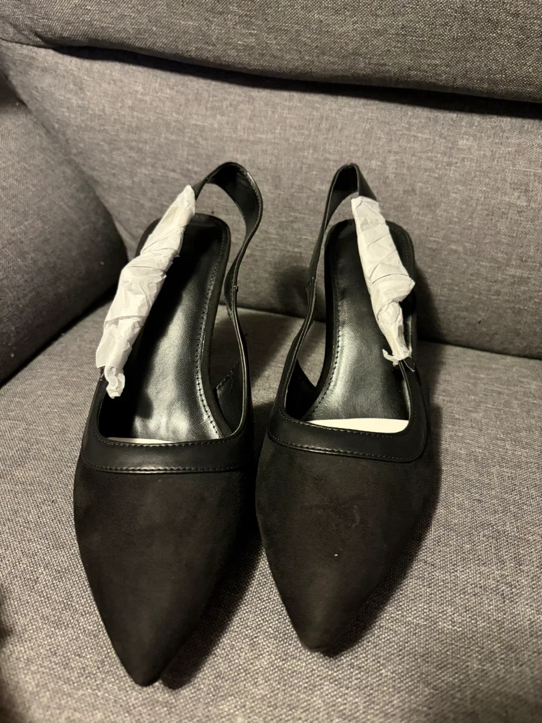 Black Slingback Heels, Size 8.5 image indicator(4)