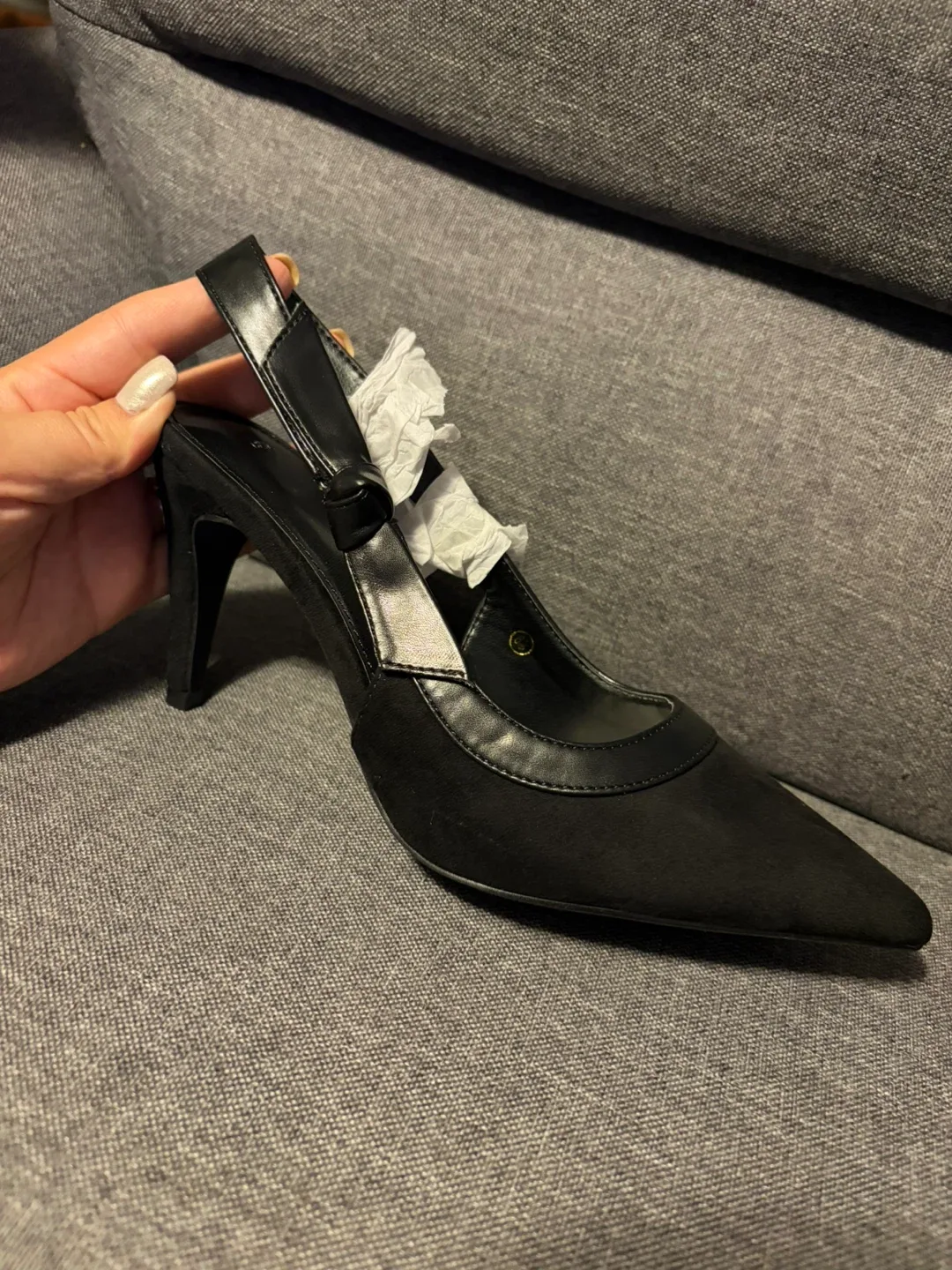 Black Slingback Heels, Size 8.5 image indicator(2)
