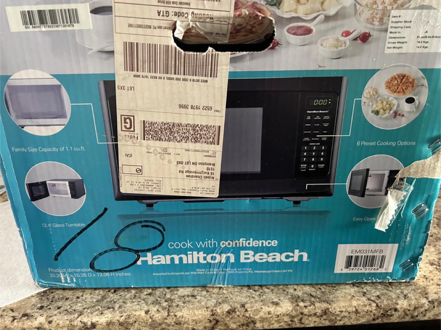 Hamilton Beach 1.1 cu ft Microwave - Black - photo 4