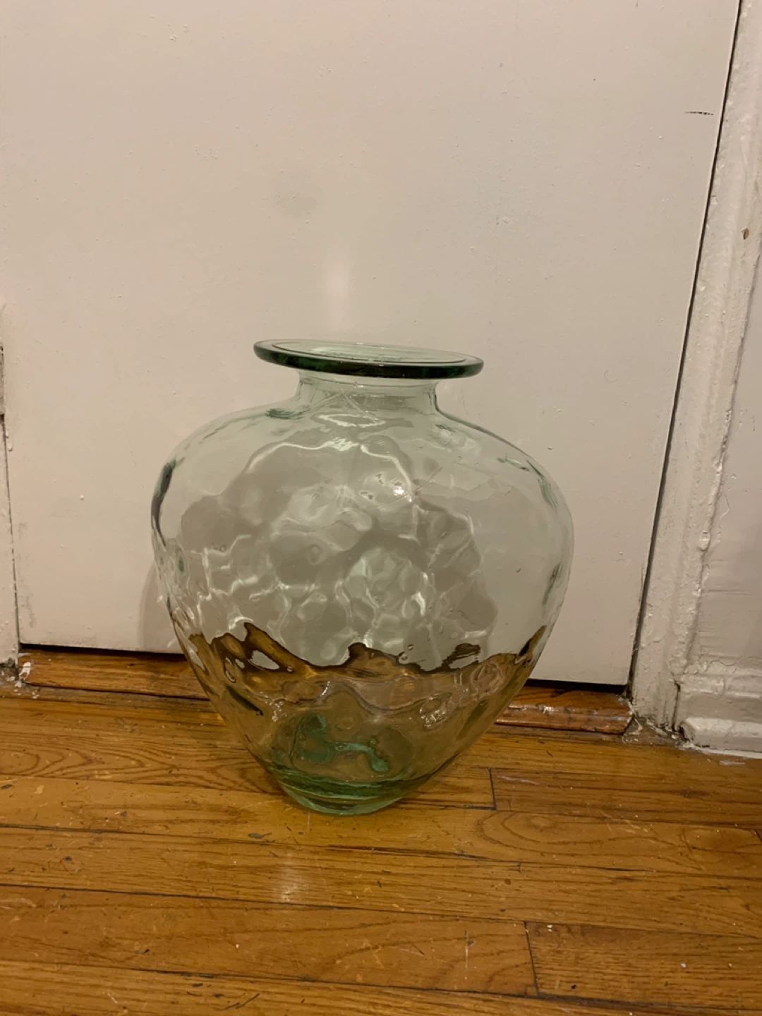 Glass Vase with Gold Accent