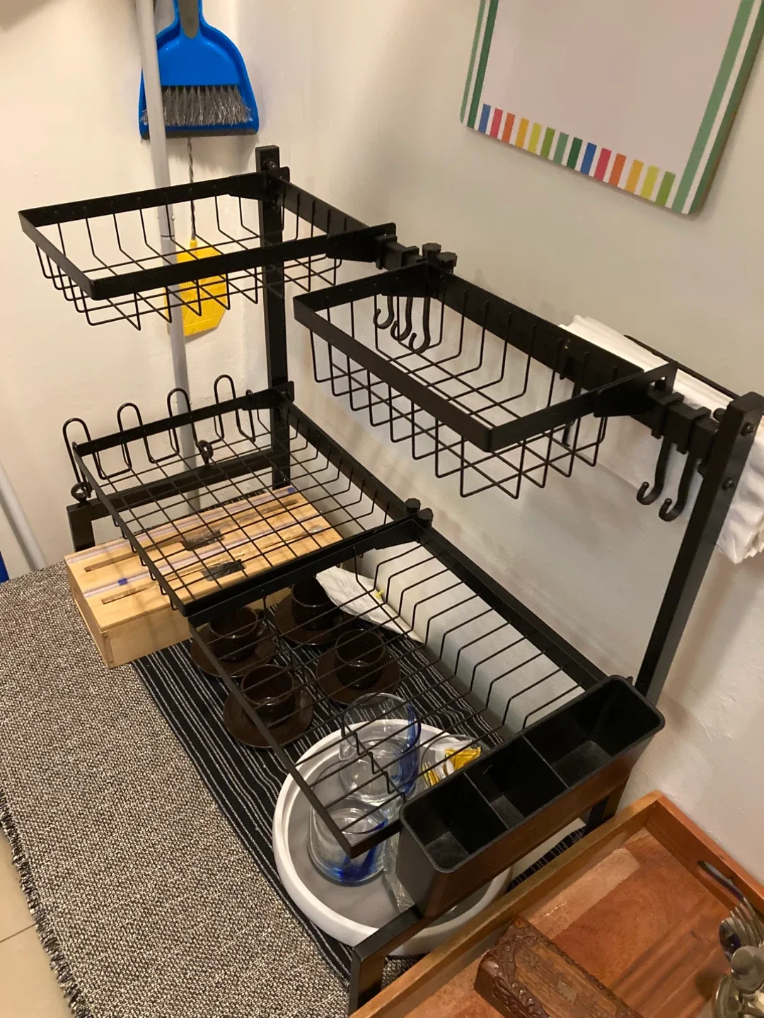 Black Over Sink Dish Drying Rack image indicator(4)