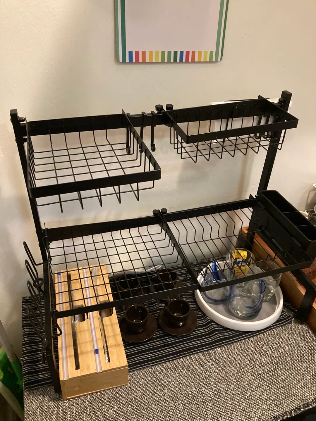 Black Over Sink Dish Drying Rack image indicator(3)