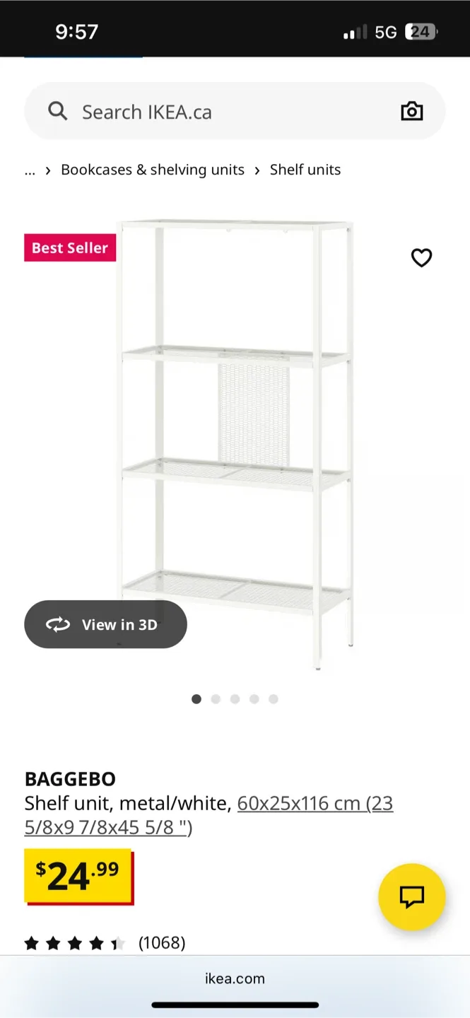 IKEA Metal Shelf thumbnail