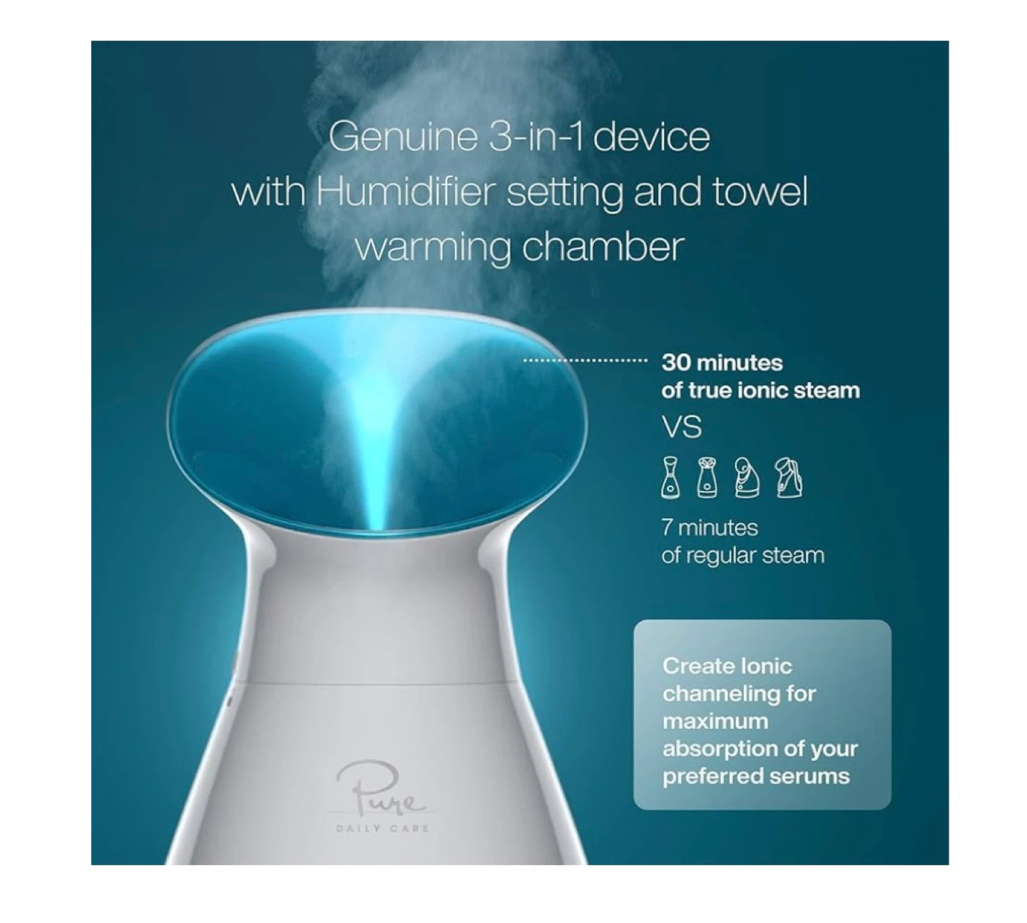 Pure Daily Care NanoSteamer 3-in-1 Ionic Facial Steamer - photo 5